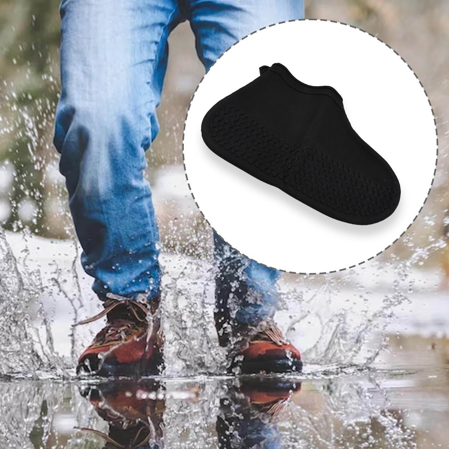 Non-Slip Silicone Rain Reusable Anti skid Waterproof Fordable Boot Shoe Cover (Small Size / 1 Pair / Mix Color) Non-Slip Silicone Rain Reusable Anti skid Waterproof Fordable Boot Shoe Cover (Small Size / 1 Pair / Mix Color)